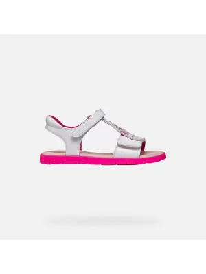 Dívčí sandály GEOX JOYFOOT J65P1C000HHC1441 BÍLÁ