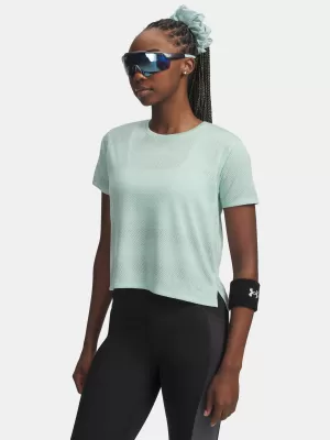Dámské triko UNDER ARMOUR UA VELOCITI SHORTSLEEVE 6009540-703 ZELENÁ