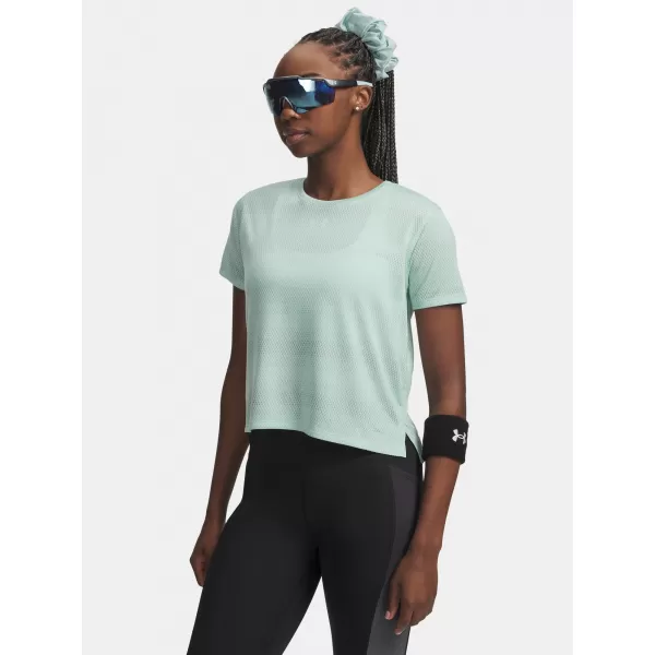  Dámské triko UNDER ARMOUR UA VELOCITI SHORTSLEEVE 6009540-703 ZELENÁ 