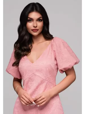 Dámské šaty LARICA LA-OM-DLR124 PINK