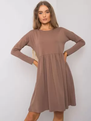 Dámské šaty RUE PARIS RV-SK-5889.41P BROWN