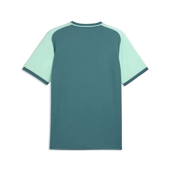  Pánské funkční triko PUMA TEAMLIGA26 MATCHDAY JERSEY 706544_43 EMERALD ICE/PUMA WHITE 