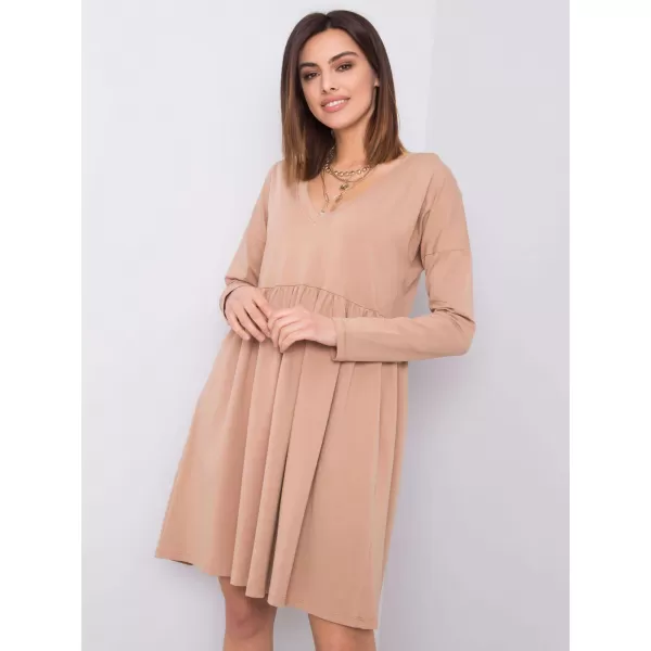  Dámské šaty RUE PARIS RV-SK-6008.19X CAMEL 