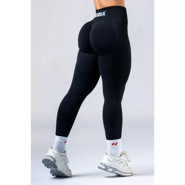  NEBBIA High-waist push-up legíny POWER 888 BLACK 