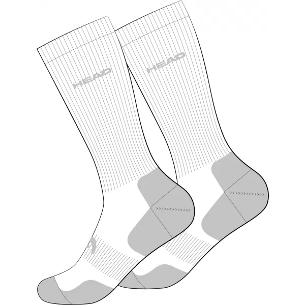  Ponožky HEAD ELEMENTS TENNIS CREW 2P WHITE 