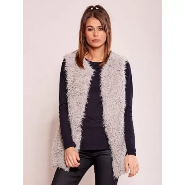  Dámská vesta WOOL FASHION ITALIA AT-KZ-22105.11P GRAY 