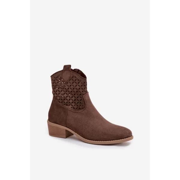  Dámské boty na podpatku BOTO BRIAVINE 41827 BROWN 