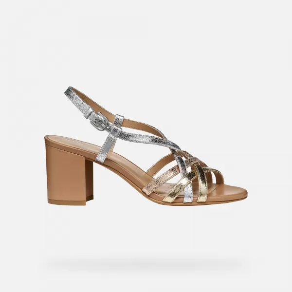  Dámské sandály GEOX VIRNILISA 65 S G012824 ZLATÁ 
