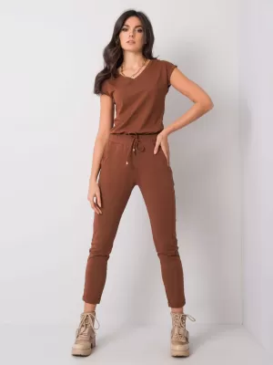 Dámské tepláky BASIC FEEL GOOD RV-DR-3589.07X DARK BROWN