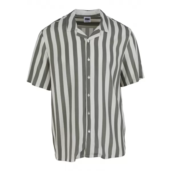  Pánská košile URBAN CLASSICS TB4150 PALE OLIVE/OFFWHITE 