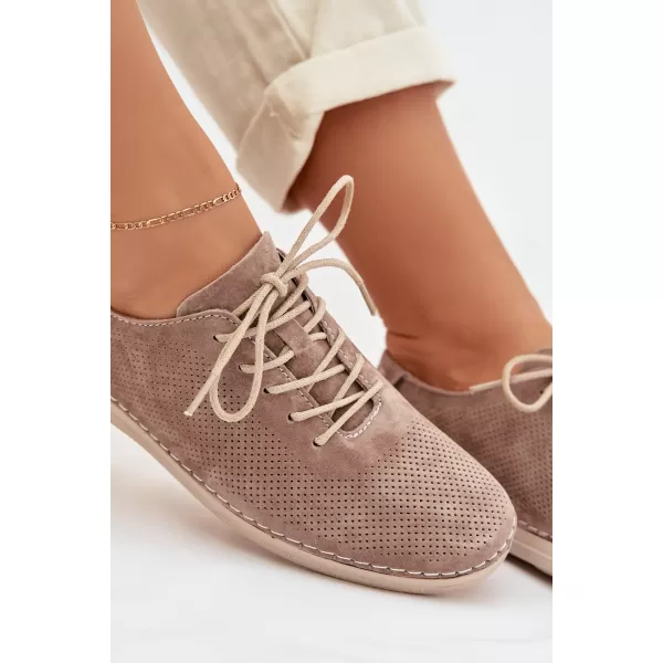  Dámské boty S.BARSKI LR61-7080 DARK BEIGE 