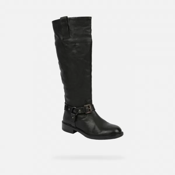  Dámské kozačky GEOX CATRIA G015022 ČERNÁ 