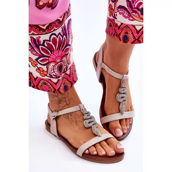  Dámské sandály S.BARSKI KV-5541-42 BEIGE 