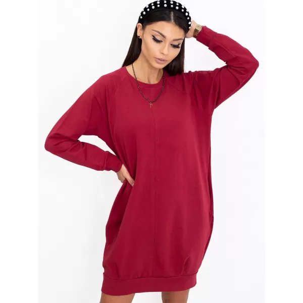  Dámské šaty BASIC FEEL GOOD RV-TU-5184.93P BURGUNDY 