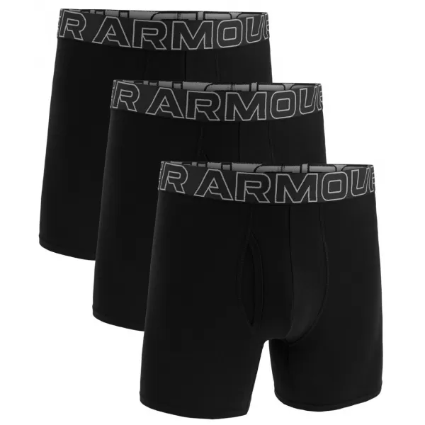  Pánské boxerky UNDER ARMOUR M PERF COTTON 3IN (3KS) 1383891-001 ČERNÁ 