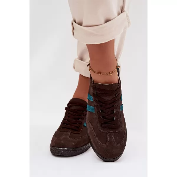  Dámské tenisky ZAZOO N1068 BROWN/BEIGE 