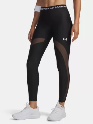 Dámské legíny UNDER ARMOUR HEATGEAR MESH LEGGING ČERNÁ
