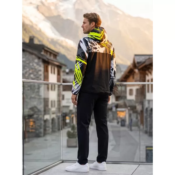  Pánská softshellová bunda premium ALTISPORT VOJ/ALM039JACK01 ČERNOŽLUTÁ 