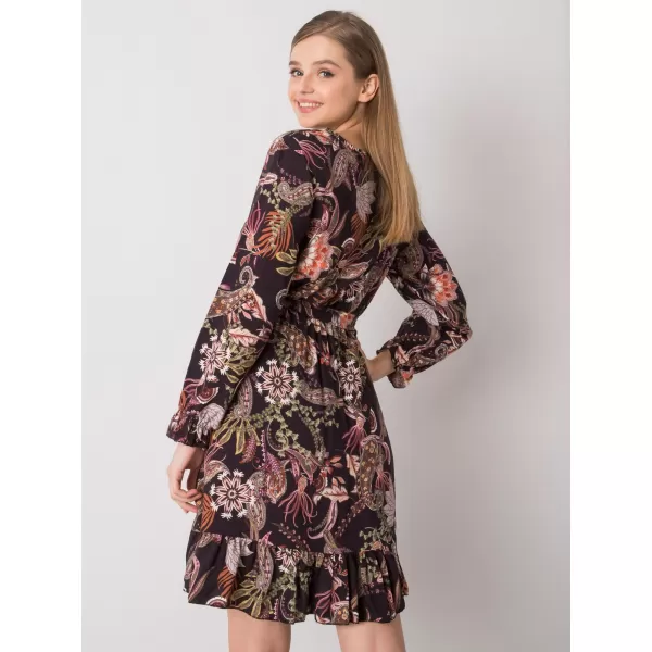  Dámské šaty OCH BELLA TW-SK-BI-H2515.38X BLACK AND BEIGE 