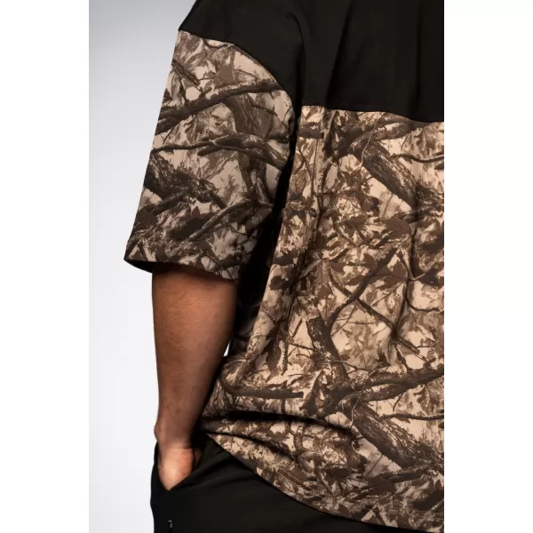  NEBBIA Oversized tričko POWER 898 LIGHT BROWN CAMO 