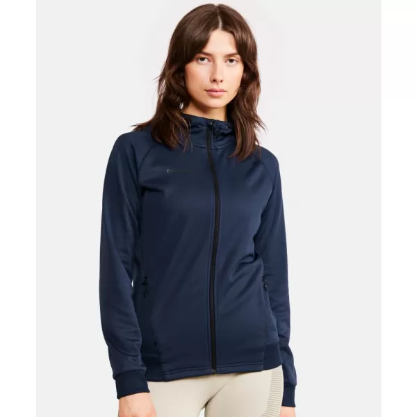  Dámská bunda s kapucí CRAFT Corp. ADV Unify Hoodie Jacket W NÁMOŘNÍ MODRÁ 