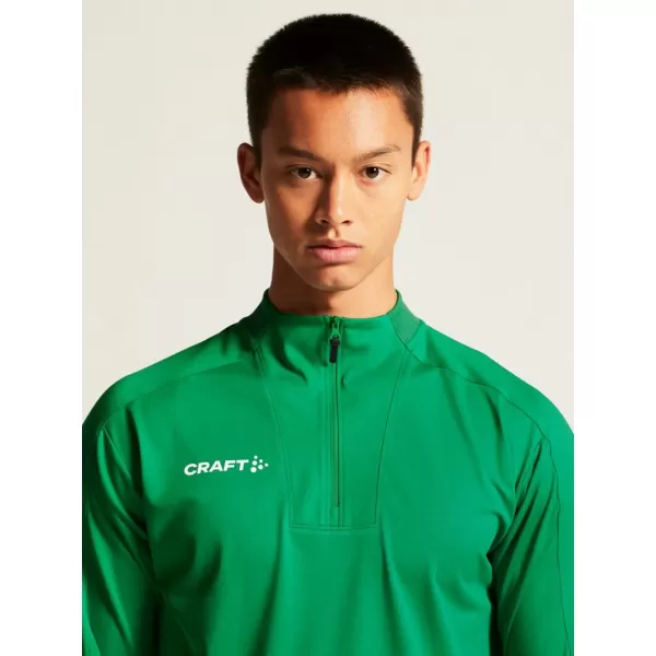  Pánská tréninková bunda s 1/4 zipem CRAFT TW Evolve 2.0 Half Zip M TÝMOVĚ ZELENÁ 