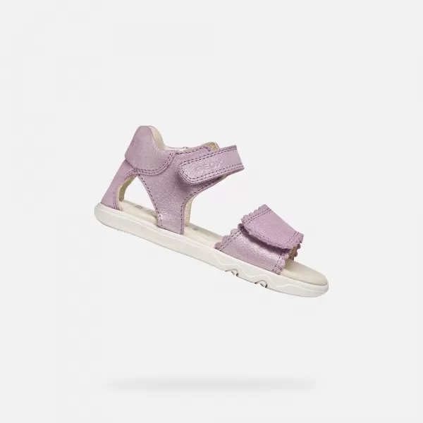  Dívčí sandály GEOX SANDAL STEPPIEUP B656QB000CRC8020 RŮŽOVÁ 