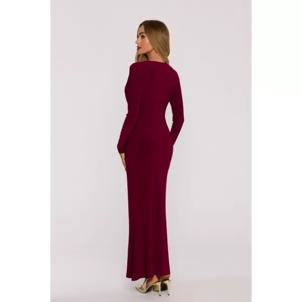  Dámské šaty MOE M891 MAROON 