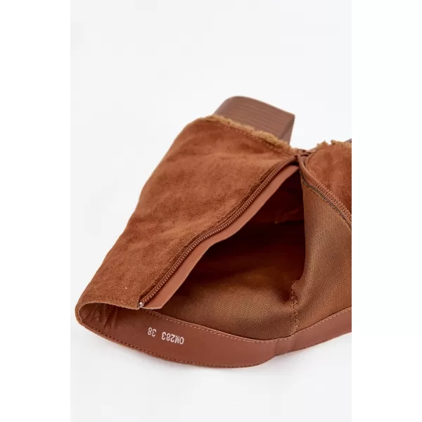  Dámské boty na podpatku BOTO IDALIA 40012 CAMEL 