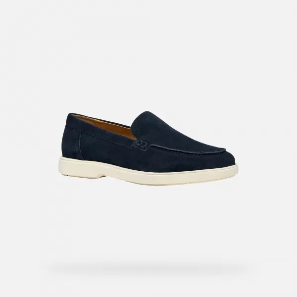  Pánské mokasíny GEOX SPHERICA EC17 G014395 TMAVĚ MODRÁ 
