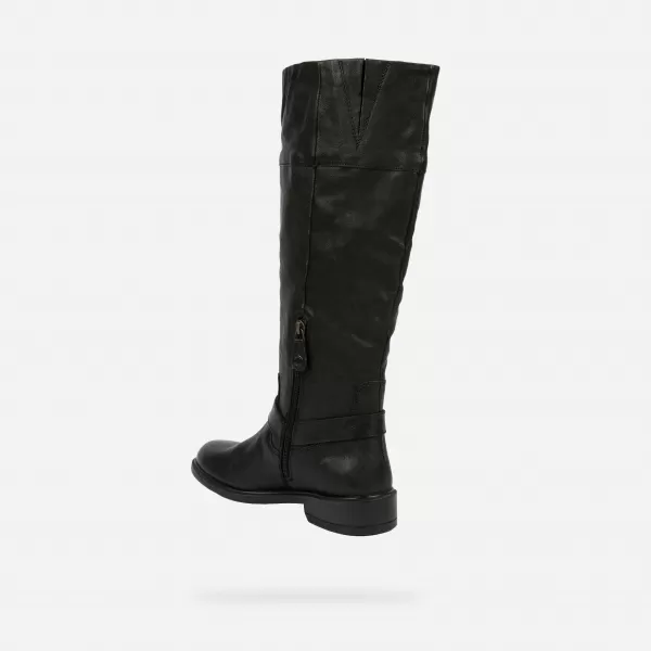  Dámské kozačky GEOX CATRIA G015022 ČERNÁ 