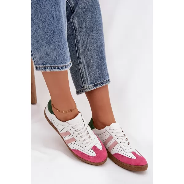  Dámské tenisky ZAZOO N1318 PINK/WHITE/GREEN 