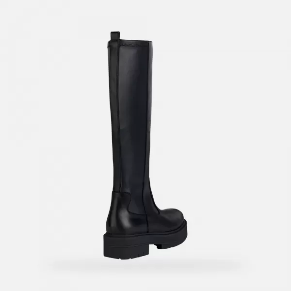  Dámské kozačky GEOX SPHERICA EC7 G004247 ČERNÁ 