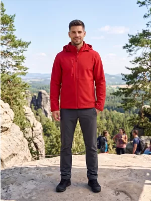 Pánská softshellová bunda ALTISPORT NoPrint NP/ALM845 ČERVENÁ