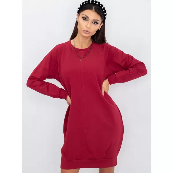  Dámské šaty BASIC FEEL GOOD RV-TU-5184.93P BURGUNDY 