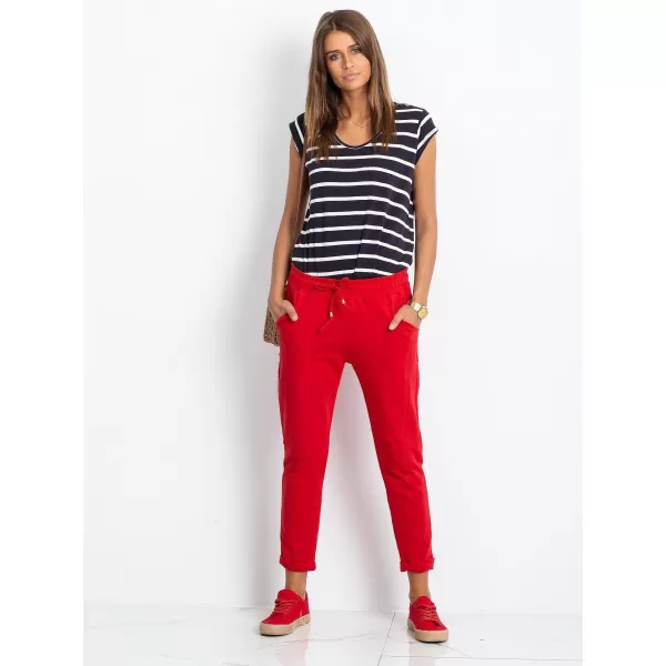  Dámské tepláky BASIC FEEL GOOD RV-DR-3589.08X RED 