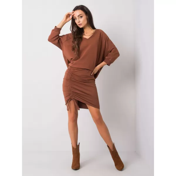  Dámská mikina RUE PARIS RV-BL-5676.09 BROWN 