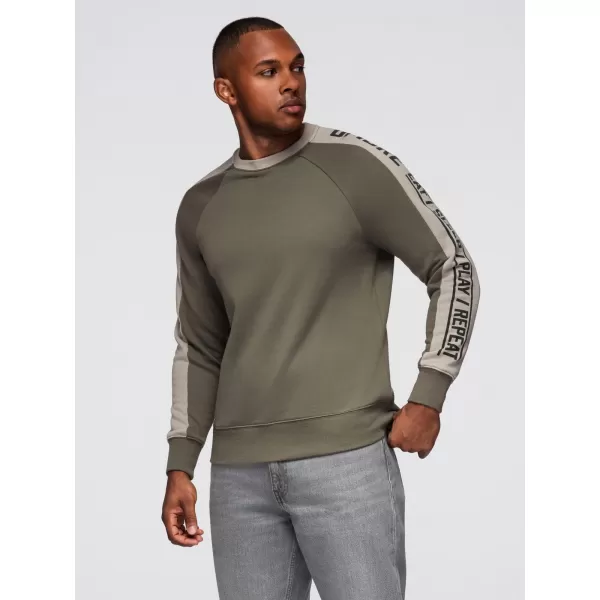  Pánská mikina OMBRE OM-SSNZ-0200 OLIVE 
