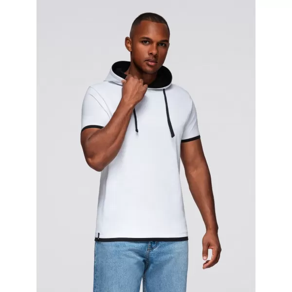  Pánské triko OMBRE OM-TSCT-0256 WHITE 