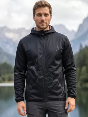 Pánská softshellová bunda premium ALTISPORT VOJ/ALM129JACK01 ČERNOŠEDÁ