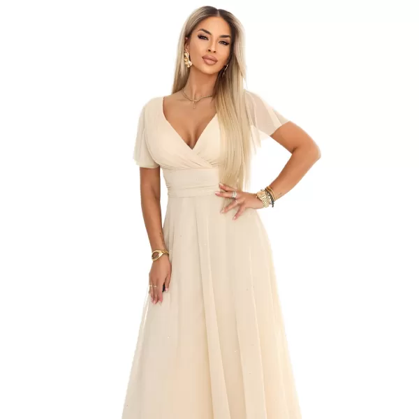  Dámské šaty NUMOCO 635-9 BÉŽOVÁ 
