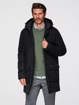 Pánská parka OMBRE OM-JAPJ-0287 BLACK