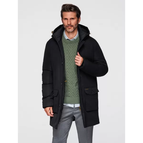  Pánská parka OMBRE OM-JAPJ-0287 BLACK 