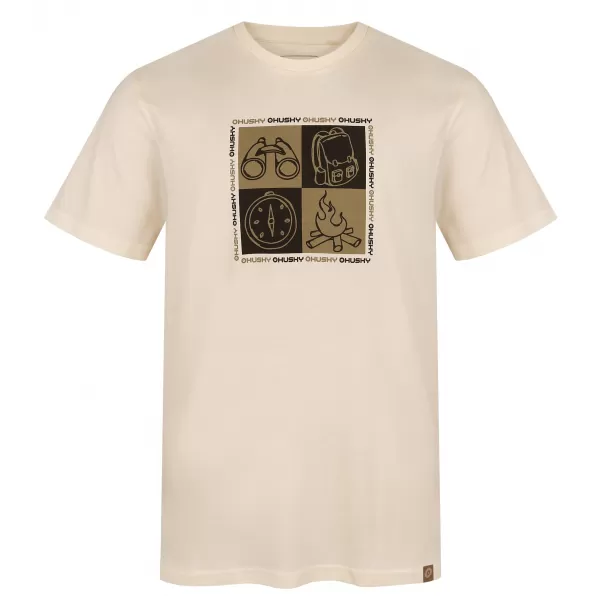  Pánské triko HUSKY TEE SQUARE M BEIGE 