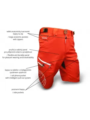Pánské kraťasy HAVEN NAVAHO SHORTY / CYKLOVLOŽKOU ČERVENÁ