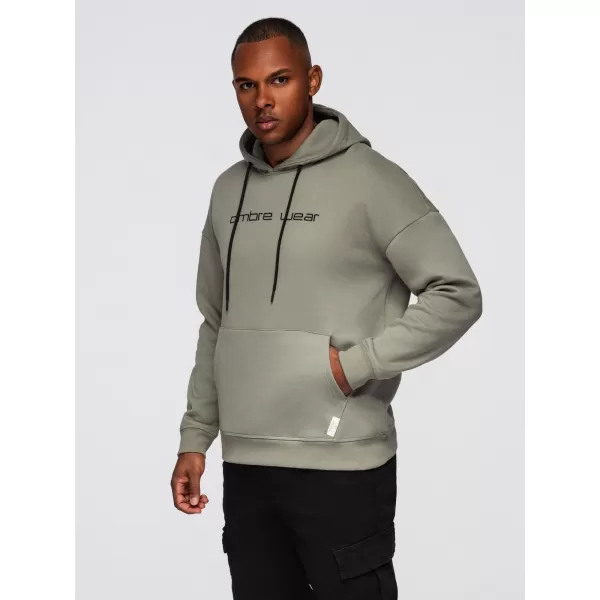  Pánská mikina OMBRE OM-SSNZ-0241 KHAKI 