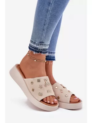 Dámské pantofle VINCEZA 66741 BEIGE