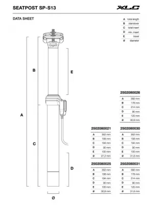 Sedlovka 31.6 XLC SP-S13 ODPRUŽENÁ ČERNÁ