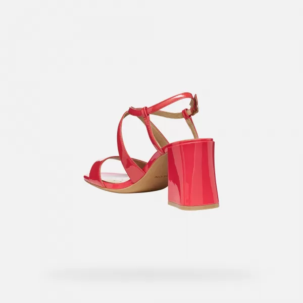  Dámské sandály GEOX NEW ERAKLIA 80 T01 G012895 ČERVENÁ 