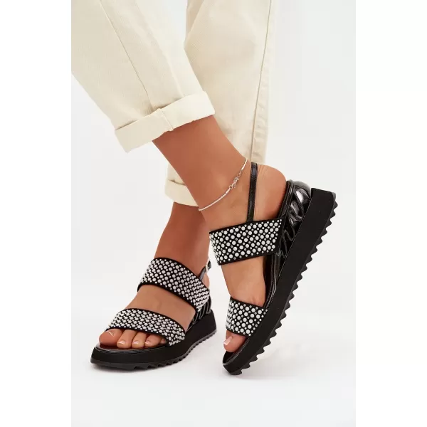  Dámské sandály D&A CR61-3067 BLACK 